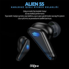 Alien 55 Kablosuz Işıklı Oyuncu Kulaklığı