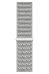 Apple Watch Uyumlu Hasır Örgü Kordon Gri Beyaz