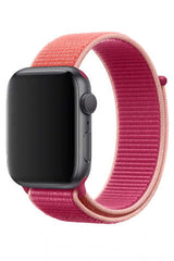 Apple Watch Uyumlu Hasrı Örgü Kordon Nar Çiçeği