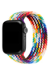Apple Watch Uyumlu Örgü Loop Kordon Rainbow