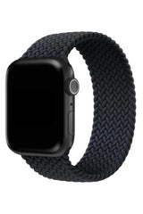 Apple Watch Uyumlu Örgü Loop Kordon Siyah