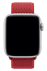 Apple Watch Uyumlu Hasır Örgü Kordon Kırmızı